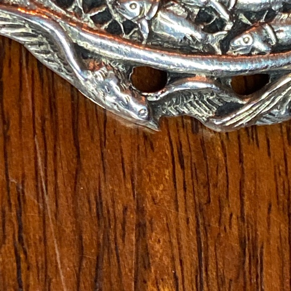 Norskt Monster Vintage Fisherman Silver Brooch - Picture 6 of 16